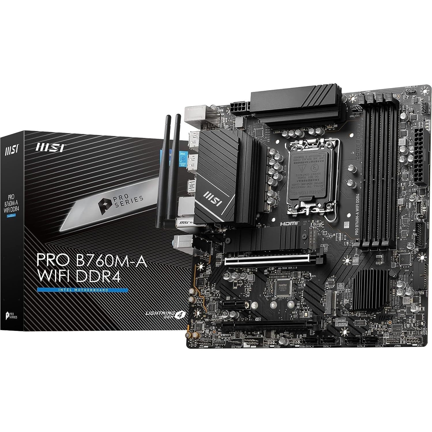 MSI PRO B760M-A Wi-Fi Intel B760 LGA 1700 DDR5 Micro ATX